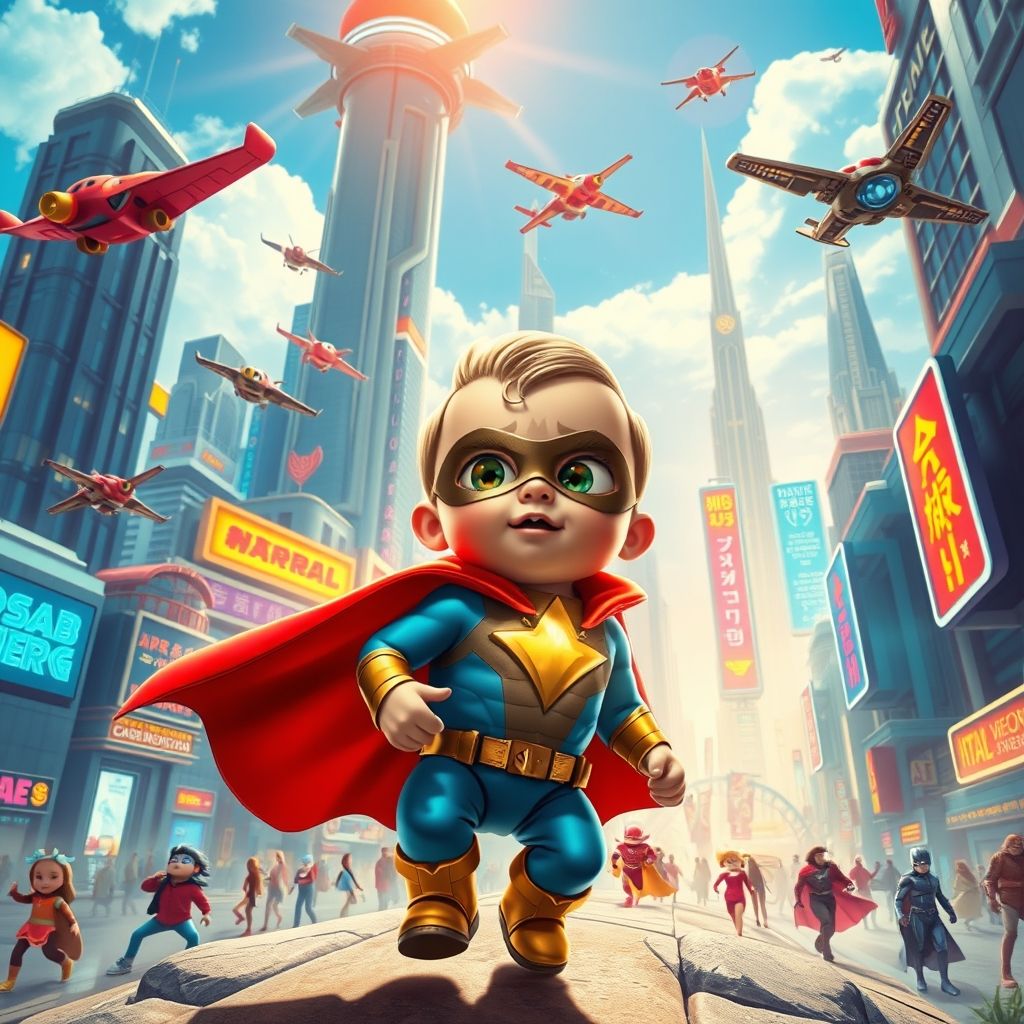 การเดินทางของ Baby Hero ในโลกฮีโร่